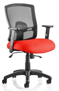 Portland II Black Back Office Chair With Bergamot Cherry Seat