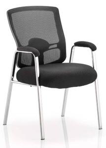 Portland Straight Leg Visitor Chair With Black Seat