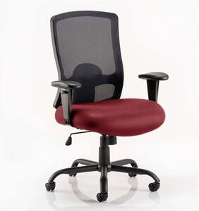 Portland HD Black Back Office Chair With Ginseng Chilli Seat