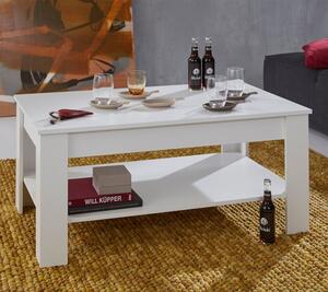 Hilburn Wooden Coffee Table In Andersen White Pine