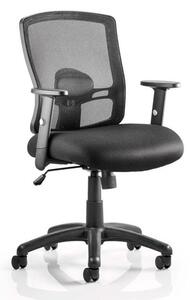 Portland Task Black Back Office Chair With Black Seat