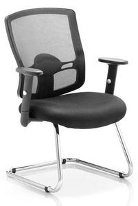 Portland Black Back Visitor Chair With Black Seat