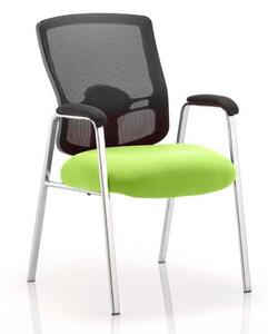 Portland Straight Leg Visitor Chair With Myrrh Green Seat