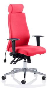 Onyx Headrest Office Chair In Bergamot Cherry With Arms