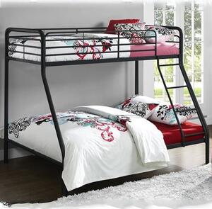 Burg Metal Children Double Bunk Bed In Black