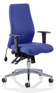 Onyx Office Chair In Stevia Blue With Arms