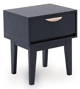 Lanus Wooden Bedside Table With 1 Drawer In Blue