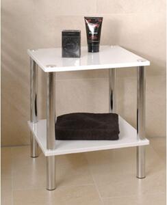 Maine 2 Tier Occasional Table In High Gloss White