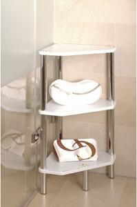 Maine 3 Tier Corner Display Unit In High Gloss White