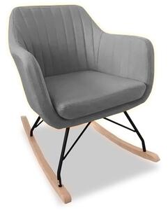 Kartell Fabric Rocking Chair In Light Grey