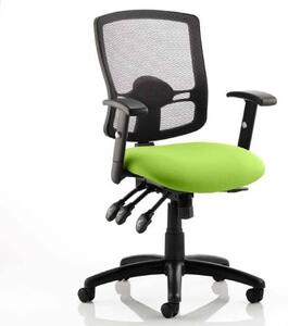 Portland III Black Back Office Chair With Myrrh Green Seat