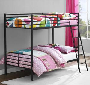 Burg Metal Convertible Children Bunk Bed In Black