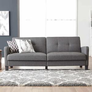 Belfast Fabric Sofa Bed With Wooden Legs In Grey