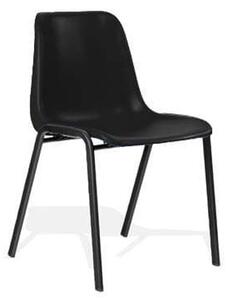 Polly Stacking Office Visitor Chair In Black