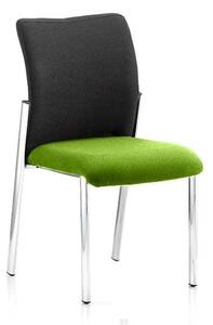 Academy Black Back Visitor Chair In Myrrh Green No Arms