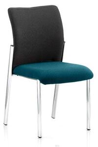 Academy Black Back Visitor Chair In Maringa Teal No Arms