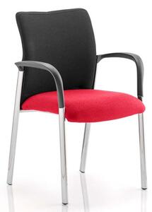 Academy Black Back Visitor Chair In Bergamot Cherry With Arms