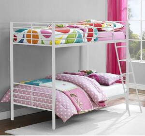 Burg Metal Convertible Children Bunk Bed In White