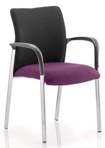 Academy Black Back Visitor Chair In Tansy Purple With Arms