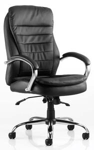 Rocky Leather High Back Executive Office Chair In Black