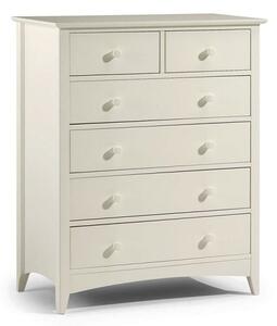 Caelia Chest of Drawers In Stone White With 6 Drawers