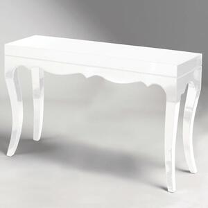 Roccoco High Gloss Console Table Large In White