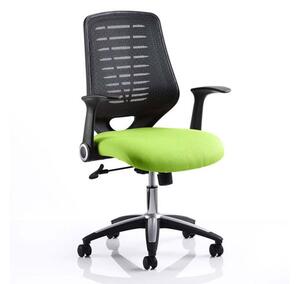 Relay Task Black Back Office Chair With Myrrh Green Seat