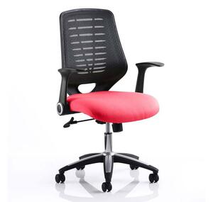 Relay Task Black Back Office Chair With Bergamot Cherry Seat