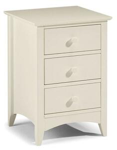 Caelia Bedside Cabinet In Stone White With 3 Drawers