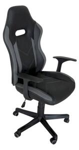 Myhomi Polyester Gaming Chair With Arms In Black And Grey