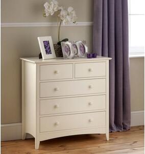 Caelia Chest of Drawers In Stone White With 5 Drawers