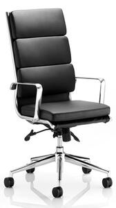 Savoy Leather High Back Executive Office Chair In Black