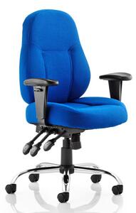 Storm Fabric Office Chair In Blue With Arms