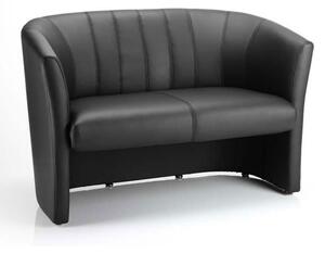 Neo Leather Twin Tub Chair In Black