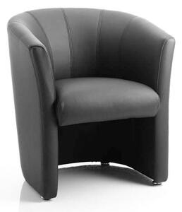 Neo Leather Single Tub Chair In Black