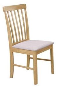 Cologne Fabric Padded Dining Chair In Oak And Beige