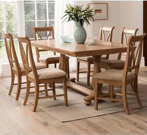 Carman Wooden Extending Dining Table With 6 Chairs