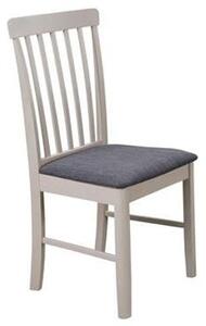 Cologne Fabric Padded Dining Chair In Grey