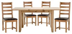 Romero Small Extending Dining Table With 4 Ladder Back Chairs