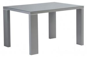 Sako Glass Top Small Dining Table In Grey High Gloss