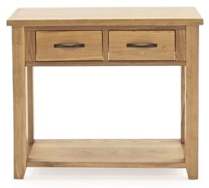 Romero Wooden Console Table With 2 Drawers In Natural