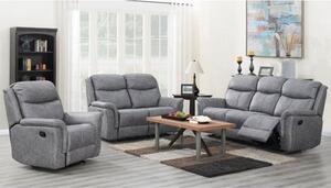 Portland 3 Seater Sofa And 2 Armchairs Suite In Silver Grey