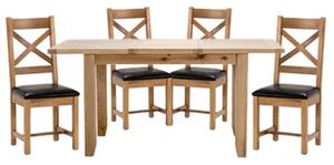 Romero Small Extending Dining Table With 4 Cross Back Chairs