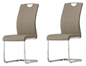 Aspin Latte Faux Leather Dining Chair In A Pair