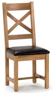 Romero Cross Back Wooden Dining Chair In Natural