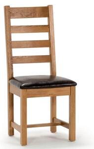 Romero Ladder Back Wooden Dining Chair In Natural