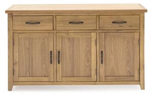 Romero Wooden Sideboard With 3 Doors 3 Drawers In Natural