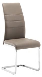 Sako Faux Leather Dining Chair In Taupe