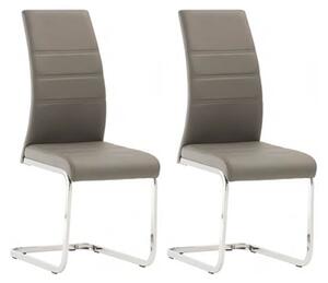 Sako Grey Faux Leather Dining Chair In A Pair