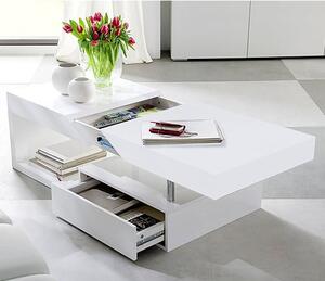 Tuna High Gloss Storage Coffee Table In White